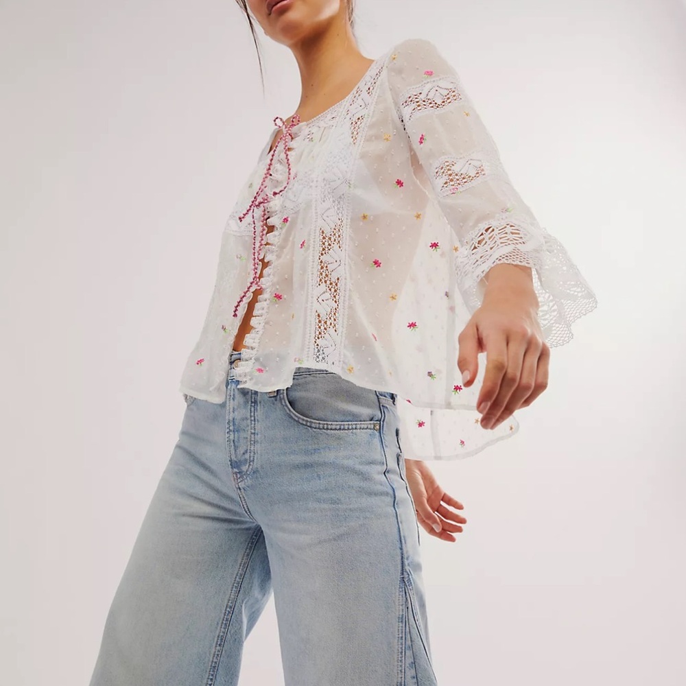Ana Sui Arcadia Blouse XS Boho NWOT - Picture 2 of 4